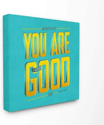 Stupell Industries Be A Good One - Libro de cómics vintage inspirador azul, diseño del artista Ester Kay, arte de pared, 30 x 1.5 x 30 pulgadas,