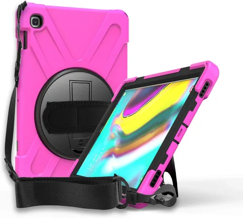 Miniatura 12 de KIQ Shield Series Samsung Tab 10.1 Case SM-T510/T515 Samsung Galaxy Tab A 10.1 Case 2019 Cubierta resistente a prueba de golpes 360 Kickstand
