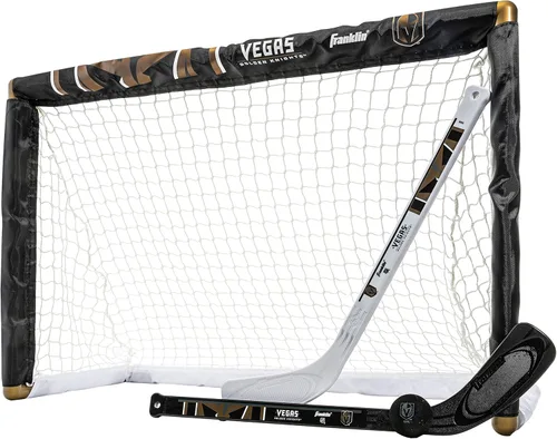 Miniatura 29 de Franklin Sports NHL - Juego de mini hockey para niños, portería de hockey sobre rodilla, pelota + 2 palos, juego de juguetes para interiores