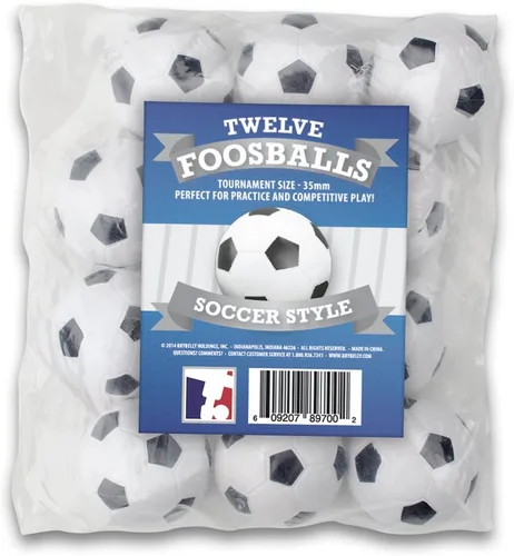 Miniatura 4 de Brybelly Pelotas de futbolín, con textura roja, fútbol blanco y negro, blanco, bolas brillantes, para mesas de futbolín estándar y pelotas clásicas