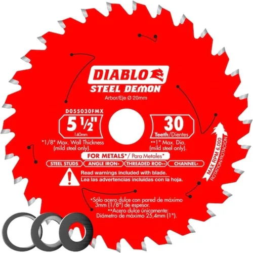 Miniatura 5 de Diablo Hoja de sierra para corte de metal Steel Demon Cermet II de acero de 8 pulgadas x 42 dientes – Vida útil hasta 25 veces más larga, cortes 10