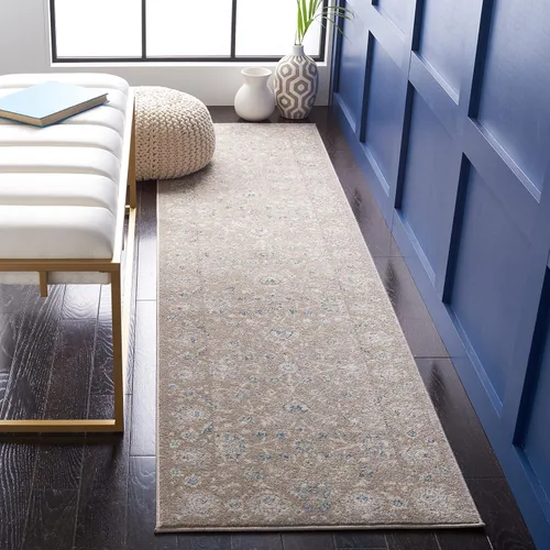 Miniatura 14 de Safavieh Sofia Collection SOF330B, tapete clásico color gris claro y beige, Polipropileno