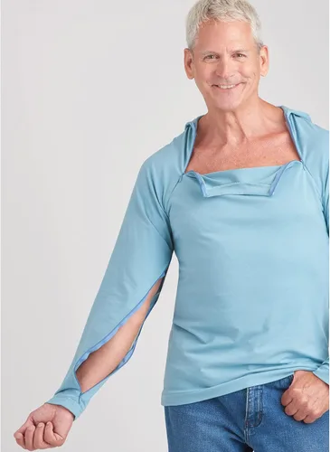 Miniatura 7 de Simplicity SS9723A - Kit de patrón de costura unisex de doble puerto para quimioterapia y sudadera con capucha, código S9723, tallas XS-S-M-L-XL