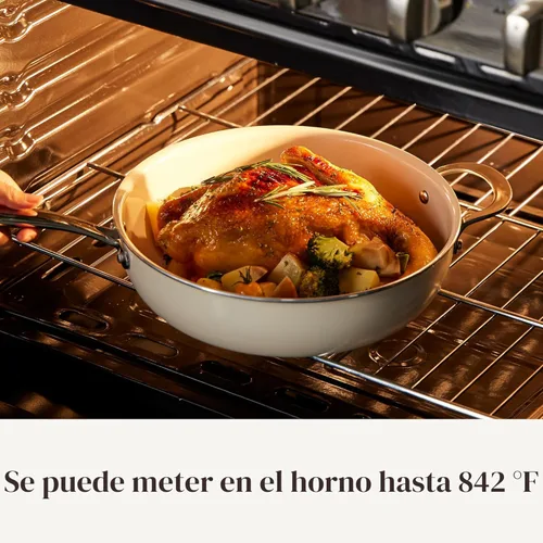 Miniatura 4 de Redchef Juego de utensilios de cocina antiadherentes de cerámica, juego de 14 ollas y sartenes antiadherentes, utensilios de cocina de inducción