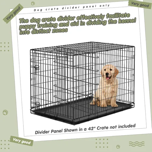 Miniatura 4 de Tandefio Paquete de 2 paneles divisores de jaulas para perros de 36 pulgadas, divisor ajustable de metal para perreras para perros grandes, medianos
