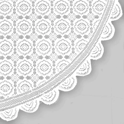 Miniatura 6 de DII Home Essentials 100% poliéster, lavable a máquina, Shabby Chic, mantel vintage o superposición de 63 pulgadas, redondo, encaje floral Negro