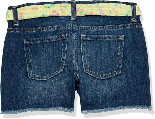 Miniatura 5 de The Children's Place Pantalones cortos de mezclilla con cinturón para niña