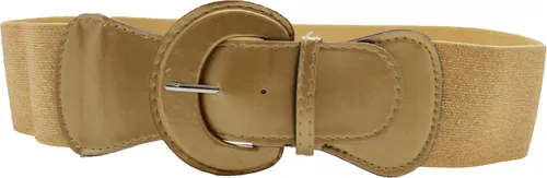 Miniatura 3 de TFJ - Cinturón ancho para mujer, cintura elástica, cintura alta, color dorado, hebilla grande