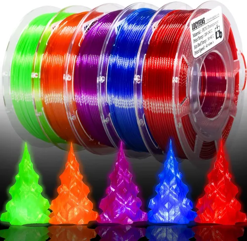 Miniatura 17 de Filamento de impresora 3D PLA, arcoíris 3 en 1, filamento PLA de 1.75mm +/-0.02mm, filamento sedoso de impresión de alta velocidad de tres