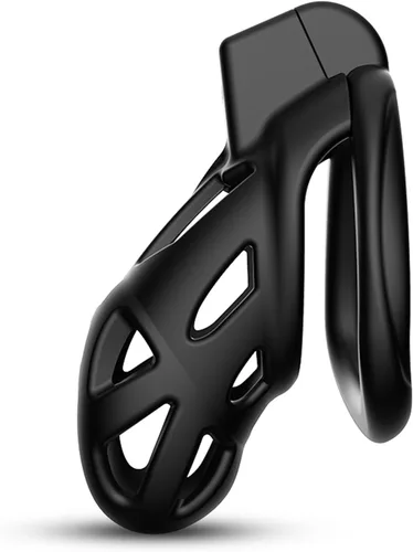 Miniatura 7 de Dispositivo de castidad para hombres con 3 anillos para hombres, 4 tamaños diferentes de dispositivo de jaula de castidad masculina con llave