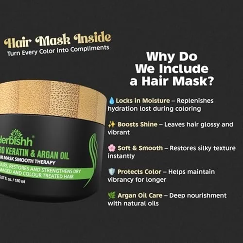 Miniatura 7 de Herbishh After Color Shampoo Combo, 1 champú de color para el cabello, tinte para el cabello, 16.9 fl oz de aceite de argán + 1.0 fl oz de queratina