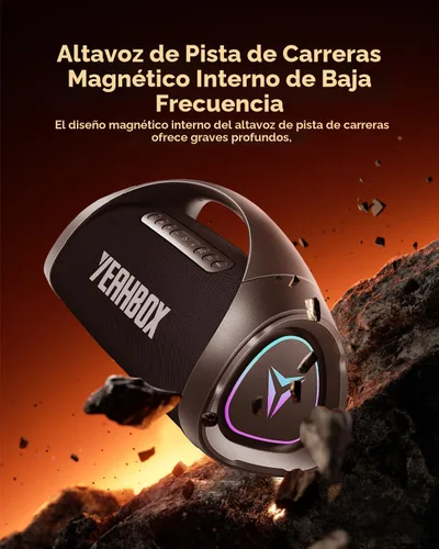 Miniatura 4 de YEAHBOX Sonic Boom MAX 300W Max Altavoz Bluetooth Grande Portátil con Sonido Fuerte, Bajo Masivo, Altavoz Impermeable IPX66 para Fiestas