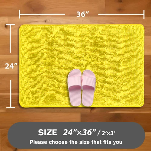 Miniatura 434 de Alfombra de baño pequeña de 12 x 18 pulgadas, lavable y absorbente, antideslizante, alfombra de baño de felpilla gruesa y suave para baño, ducha