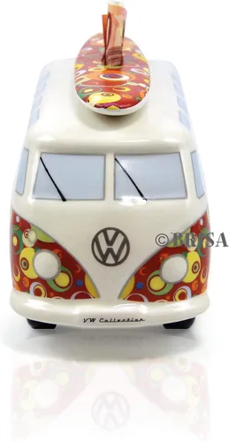 Miniatura 4 de BRISA VW Collection - Caja de monedas con tabla de surf en T1 Bus Samba (autobús clásico/rojo)