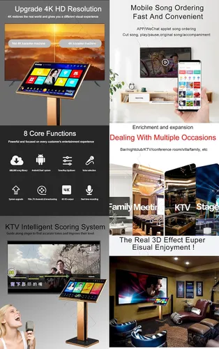 Miniatura 4 de TSRV01-22 5TB HDD 100K 22 "Pantalla táctil Karaoke Player, Mandarín, cantonés, taiwanés, canciones en inglés, actualización gratuita de la nube