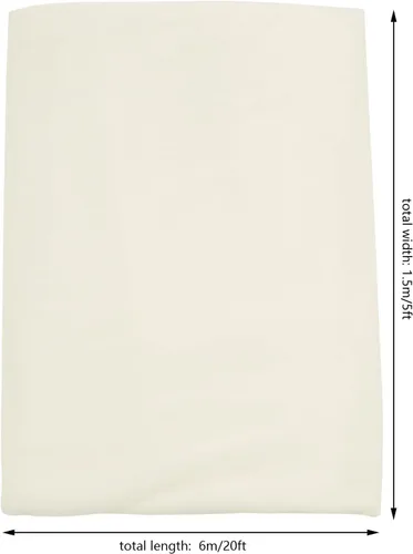 Miniatura 4 de DYRABREST Cortinas de techo de gasa para bodas, 6 paneles de 5 x 20 pies de largo, tela traslúcida de gasa beige para salas de recepción