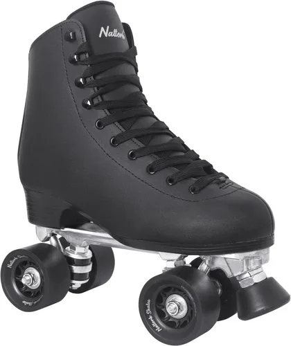 Miniatura 9 de Nattork - Patines de ruedas para mujer, de piel sintética de alta calidad, patines de cuatro ruedas, patines de doble fila para principiantes