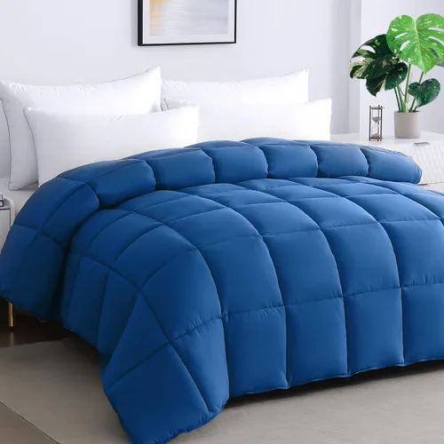 STWIENER Edredón suave súper King de 120 x 98 pulgadas, relleno de edredón alternativo acolchado extra grande, 8 pestañas en las esquinas para todas