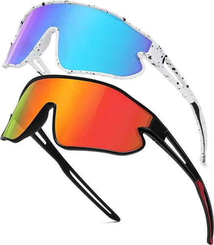 Miniatura 27 de Lentes de sol para niños, lentes de sol de béisbol juveniles, polarizados, deportivos, ciclismo, para niños y niñas, marco ligero