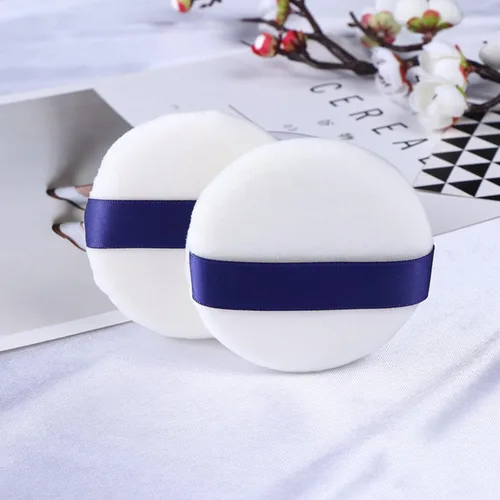 Miniatura 5 de Powder Puff 3 piezas de 3 pulgadas de polvo suave para maquillaje, almohadillas de maquillaje con cinta para rostros y polvos sueltos para base