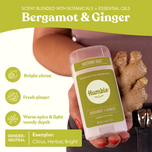 Miniatura 4 de HUMBLE BRANDS - Desodorante sin aluminio de fórmula original. Control de olores de larga duración con bicarbonato de sodio y aceites esenciales