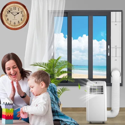 Miniatura 8 de Kit de ventana de aire acondicionado portátil con acoplador universal para manguera de escape de 5.1 pulgadas/5.9 pulgadas, kit de sellado