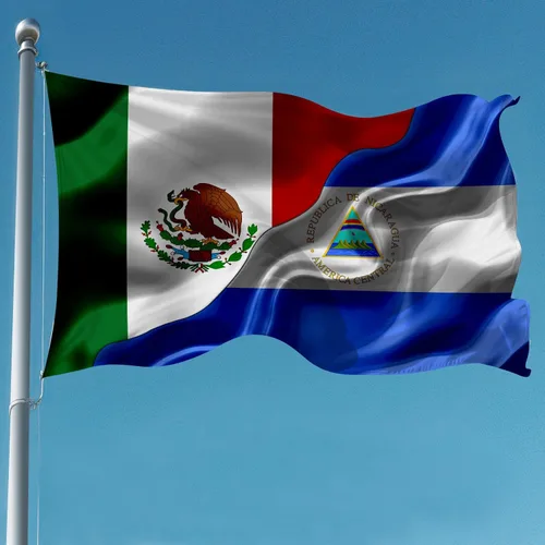 Miniatura 12 de Bandera guatemalteca de Guatemala y El Salvador de 3 x 5 pies de doble cara impresa para interiores y exteriores, bandera decorativa de tela