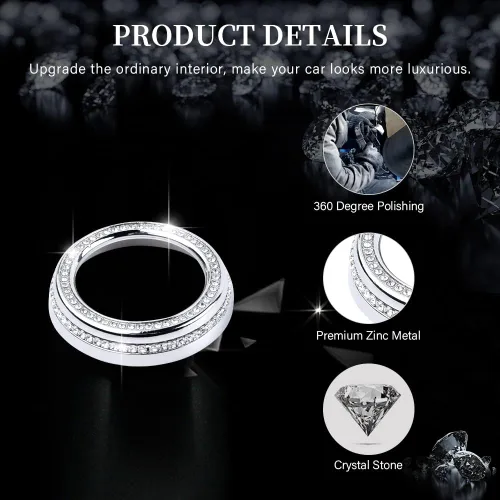 Miniatura 3 de LECART Accesorios de Coche Brillantes Compatibles con Volkswagen Arteon Atlas Passat Tiguan Golf CC Cubiertas de Maneta de Aire Acondicionado