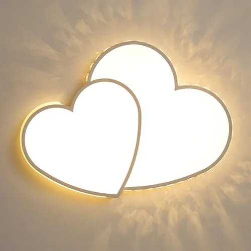 Miniatura 8 de Gdrasuya10 Lámpara de techo LED de cristal en forma de corazón, moderna lámpara de techo de montaje empotrado de cristal romántica para sala
