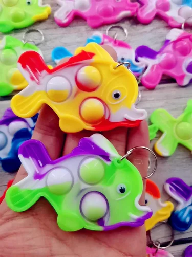 Miniatura 2 de 30 paquetes divertidos de regalo de verano únicos mini peces surtidos juguetes de burbujas para niños, niños, aula, estudiantes, regalos