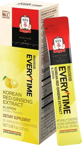 Miniatura 15 de JUNG KWAN JANG Everytime - Extracto de ginseng rojo coreano de 1,000 mg y pomelo – Bebida energética vegana – Sin cafeína, sin gluten, sin OMG, 0.34