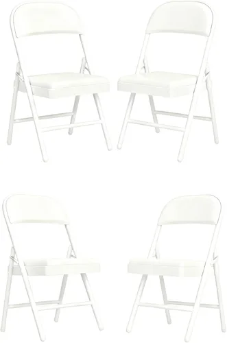 Miniatura 15 de Juego de sillas plegables acolchadas, sillas plegables ligeras, sillas plegables resistentes para comedor, cocina, patio de jardín, fiestas y Negro