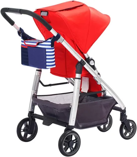 Miniatura 6 de Organizador de cochecito de bebé 2 en 1, bolsa de almacenamiento de silla de paseo para niños, bolsa de almacenamiento multifunción para niños