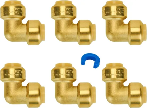 Miniatura 21 de SUNGATOR Acoplamiento de 1/2 pulgada, accesorios Pex a presión de 1/2 pulgada, acoplamiento recto de 1/2", accesorios de latón sin plomo