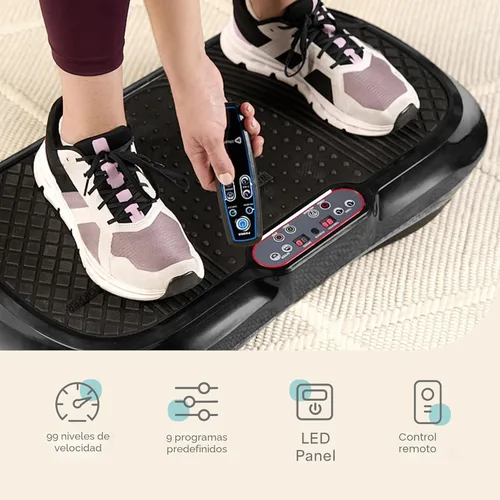 Miniatura 5 de LifePro Máquina de Ejercicio con Placa de Vibración - Plataforma de Fitness de Vibración para Entrenamiento de Cuerpo Completo con Bandas Elásticas