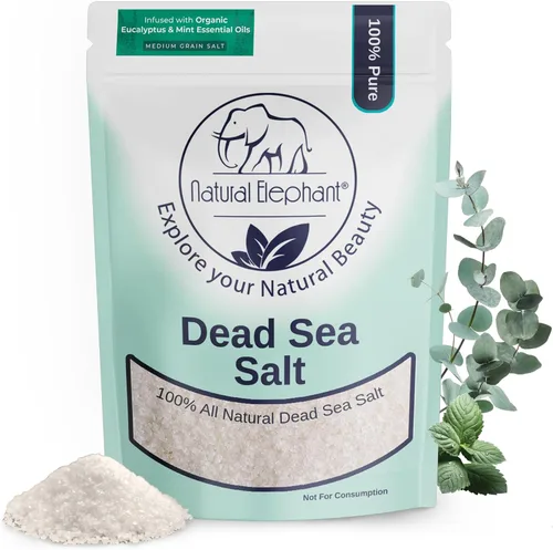 Miniatura 8 de Natural Elephant Sal de baño de lavanda del mar muerto y remojo de pies para relajarse y nutrir, 100% puro con aceite esencial de lavanda orgánico