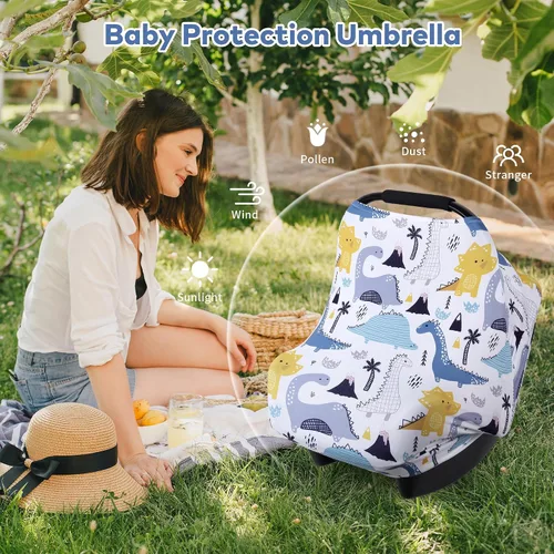 Miniatura 6 de Rquite Funda para Asiento de Coche Todo en Uno para Bebé, Fundas para Asiento de Coche para Niña y Niño, Funda Elástica y Suave para Asiento