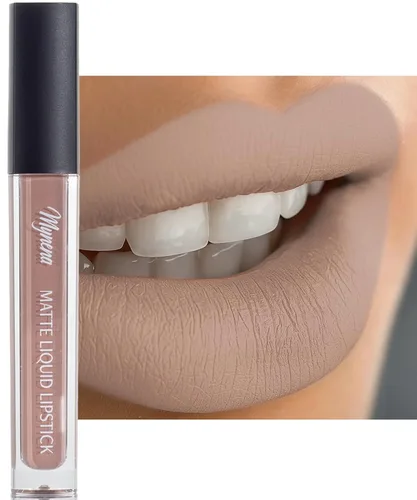 Miniatura 17 de Mynena Lápiz labial líquido mate rosa claro fresco Comodidad duradera A prueba de manchas resistente a transferencias Cobertura completa que
