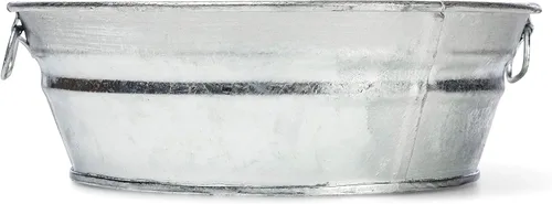 Miniatura 4 de Behrens 103LFT Tina Baja Plana de Acero Galvanizado en Caliente de 1.5 Galones, Plateado