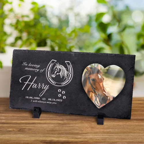 Miniatura 25 de Farfume Piedras conmemorativas personalizadas para mascotas con foto y texto Marcadores personalizados para tumbas para mascotas Lápidas