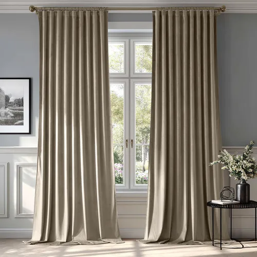 Miniatura 21 de MIULEE Cortinas de Terciopelo Negro de 84 Pulgadas de Largo 2 Paneles - Cortinas de Ventana con Pliegues Pinzados de Lujo que Oscurecen
