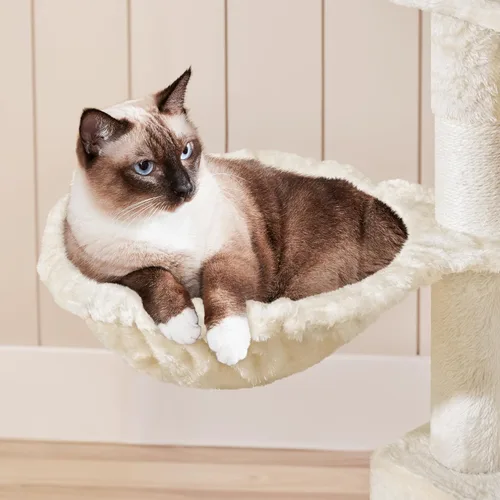 Miniatura 4 de Topeakmart Árboles para gatos grandes Inoor, torre para gatos extra grandes de 76.5 pulgadas con 3 perchas acogedoras, 3 condominios cálidos, postes