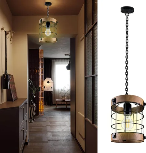Miniatura 6 de Lámparas colgantes estilo granja, lámpara colgante rústica para cocina, lámparas estilo granja para sobre el fregadero y la entrada, E26, tubo