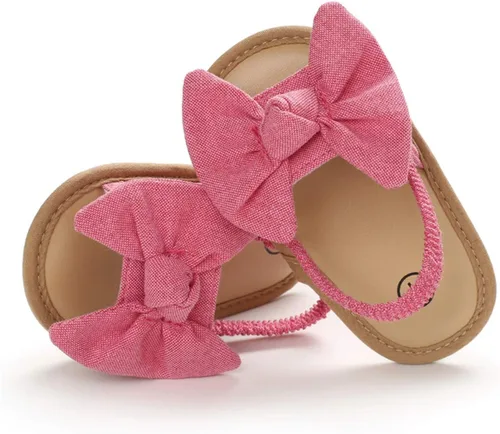 COSANKIM Sandalias de verano para bebés y niñas con suela suave de flores, zapatos de vestir para cuna, recién nacidos, para recién nacidos, para