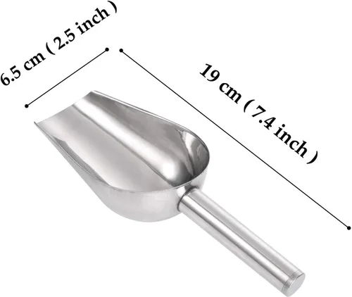 Miniatura 3 de 4 cucharas pequeñas de acero inoxidable, cucharas medidoras pequeñas de 3 onzas para hielo, azúcar, frijoles mungados, arroz y alimentos