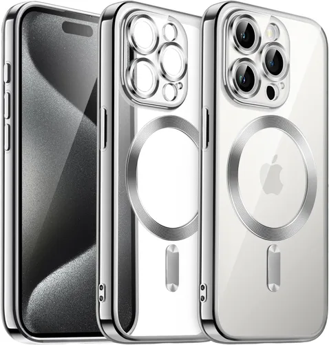 Miniatura 8 de JETech Funda magnética para iPhone 15 Pro de 6.1 pulgadas, protección completa de lente de cámara, compatible con carga inalámbrica MagSafe, funda