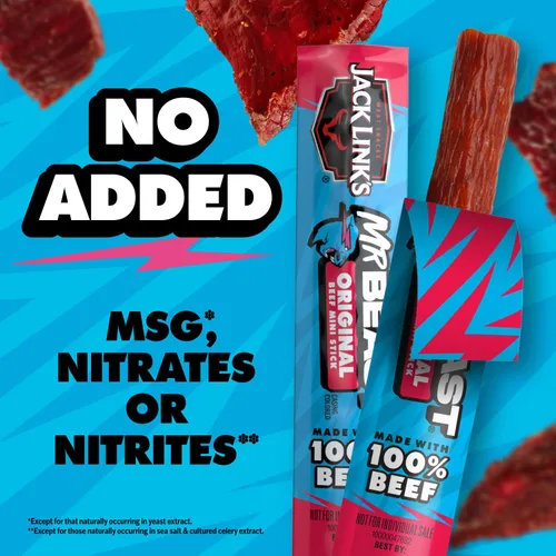 Miniatura 6 de Jack Link's x MrBeast - Paquete variado de carne seca y palitos – Original, condimentado y teriyaki – Snacks de proteína de carne real listos