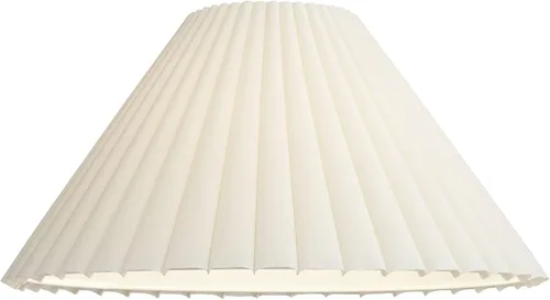 Miniatura 6 de Juego de 2 pantallas de lámpara Box Pleat Empire en blanco antiguo, grandes de 6.75" en la parte superior x 20.75" en la parte inferior x 10.75