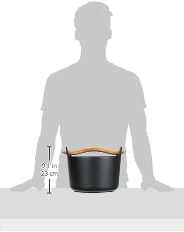 Miniatura 5 de Iittala Sarpaneva - Olla de hierro fundido con esmaltado negro, de 101 onzas líquidas (3 litros)