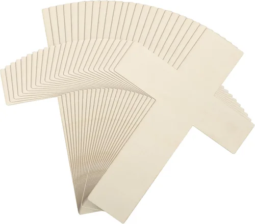 Miniatura 10 de Anglechic 12 paquetes de 30 centímetros de rebanadas de madera sin acabar con forma de ancla en blanco para manualidades, adornos